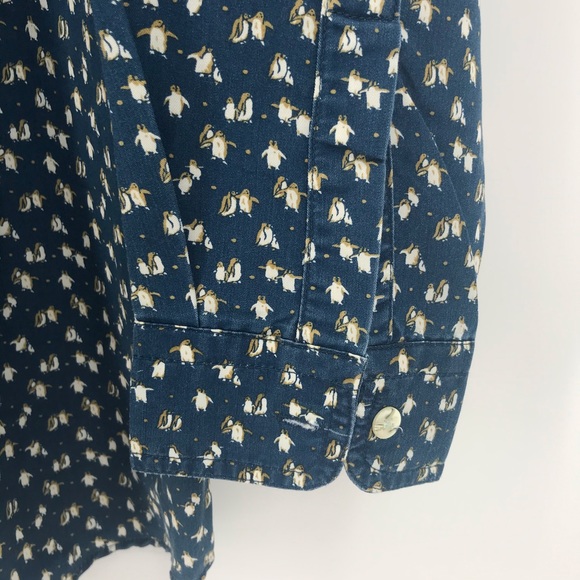 Penguins Big Train Button Up Long Sleeve Men’s M - Picture 6 of 7